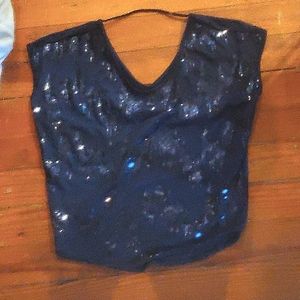 String neck Blue shirt